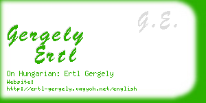 gergely ertl business card